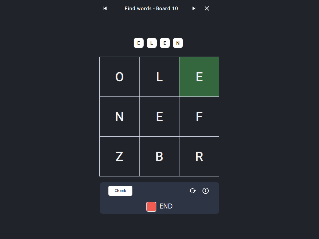 App: Find words