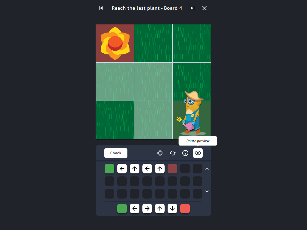 App: Reach the last plant